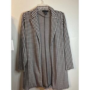 joan vass Open cardigan Black And White Houndstooth Women’s Medium